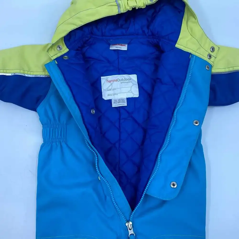 Hanna Andersson Baby Blue-Green Snow Suit Puffer Snowsuit | 3-6 Months